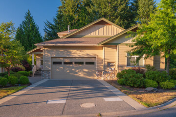 Family homes in a neighborhood Nanaimo BC.
