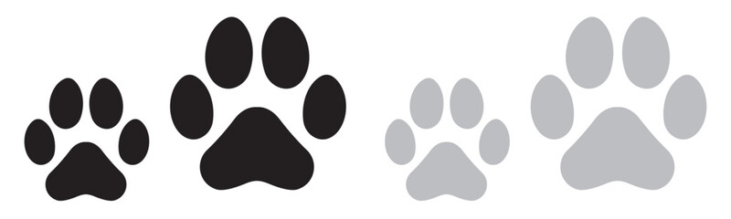 Cat and dog paw prints vetor set. © Vector Elements