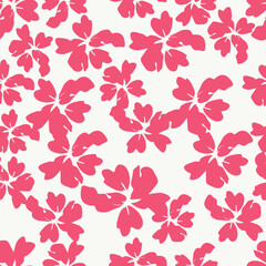 Beautiful floral pattern in vintage folk style. Hand-drawn flowers, leaves, berries on a dark background. Creative botanical backdrop for prints, wallpapers, fabrics