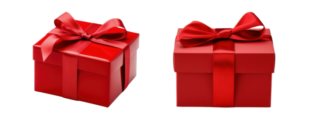 Red gift box present set