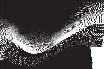 Black and White Abstract Halftone Pattern Background