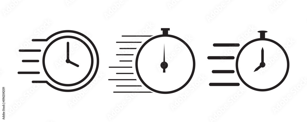 Poster timer icon. stopwatch vector set. time countdown clock icon. stop watch isolated on white background