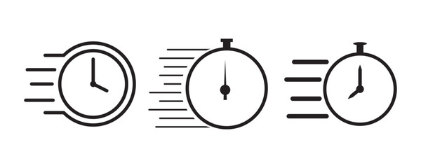 Timer icon. Stopwatch vector set. time countdown clock icon. Stop watch isolated on white background. eps 10,