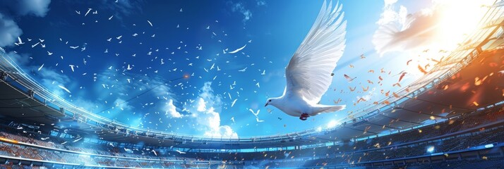 Emblem of Unity: Sports Banner Celebrating the Thrill of Athletic Competition