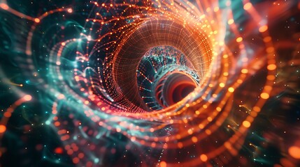 A high-resolution image of a futuristic data visualization.