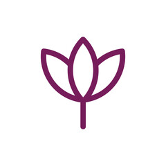 flower lotus icon outline vector eps