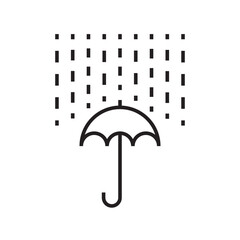 umbrella protection concept icon vector eps