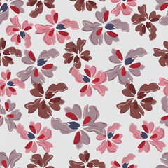 Seamless textured spring summer floral pattern background