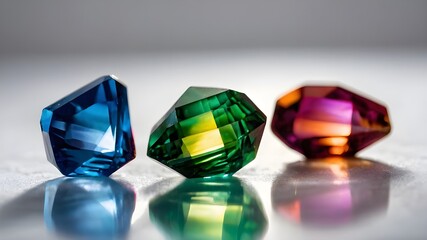Fototapeta premium gemstones on black