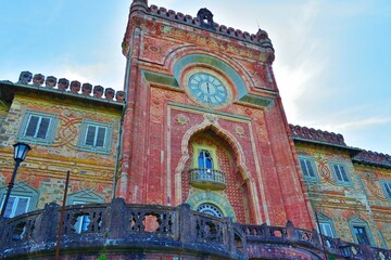 Italy, Florence, 14 July 2024
external facade of the ancient Sammezzano Castle located in Reggello in Tuscany and currently in a state of abandonment