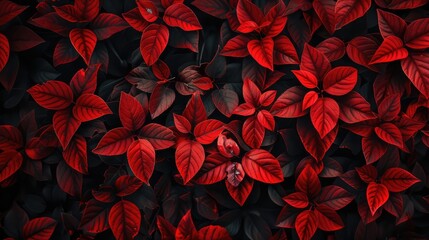 red leaves background