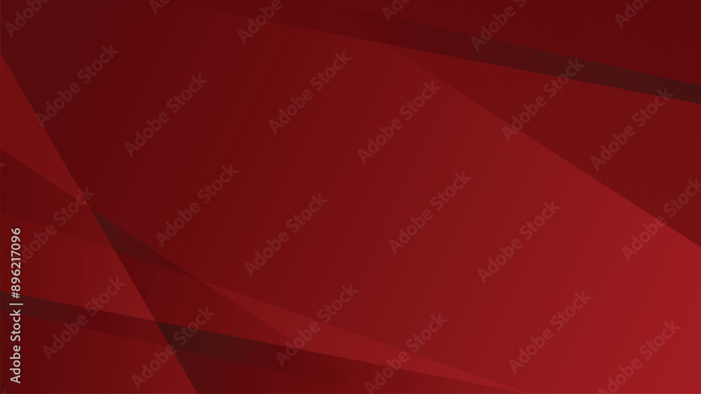 Wall mural modern red abstract background with geometric shapes, red gradient background, and copy space. vecto