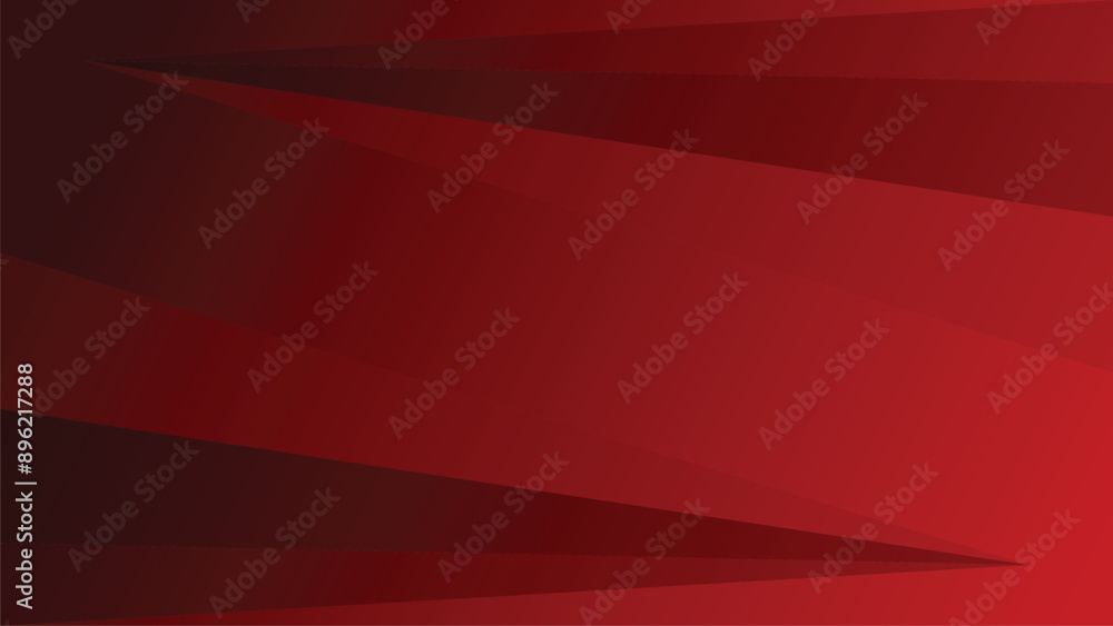 Wall mural modern red abstract background with geometric shapes, red gradient background, and copy space. vecto
