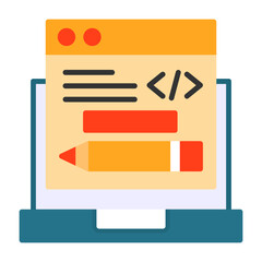 Edit Code Vector Icon Design