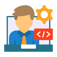 Programmer Vector Icon Design