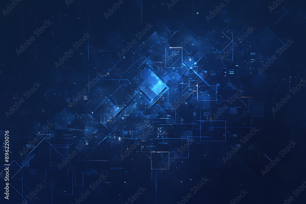 Aufkleber a binary background with dark blue and touches of neon highlights creating a technological and futur