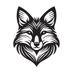 Fox head silhouette Vector Illustration