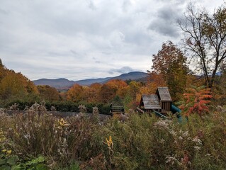 house in autumn