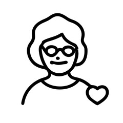 Oma Großmutter Mutter Frau Symbol 