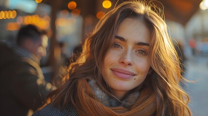 Fototapeta premium A realistic photograph, 8K resolution, shot on professional DSLR camera, tack-sharp focus, exquisite detail, high dynamic range,A spontaneous shot of friends talking at a tourist spot, illustrating 