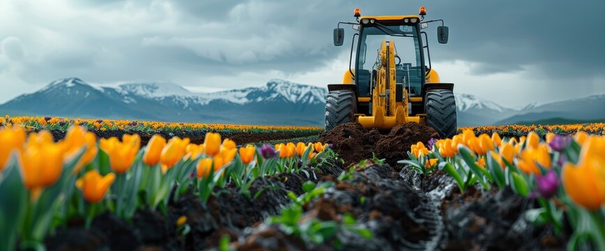 A Jcb, Showcasing Power And Versatility