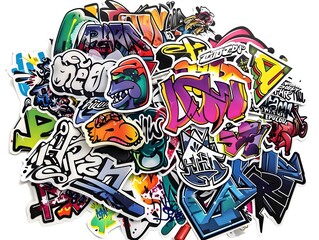 Stylish Streetwear Graffiti Sticker Design for Shirt  Apparel  and Merchandise