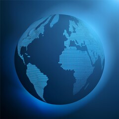 Earth is shot from outer space, showcasing networks, telecommunications, celestial matter, and advanced technology communication systems, highlighting global connectivity, satellite technology, and pl