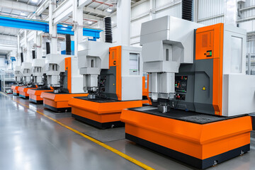 Industrial machinery in a factory setting..