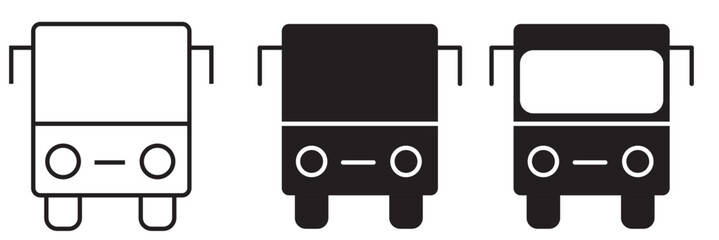 Obraz premium Bus icon vector set
