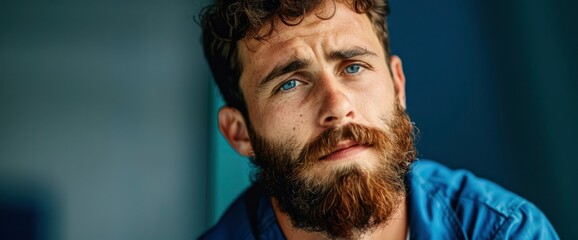 A Repairman And Mechanic Looking Away Symbolizes Thoughtfulness And Expertise