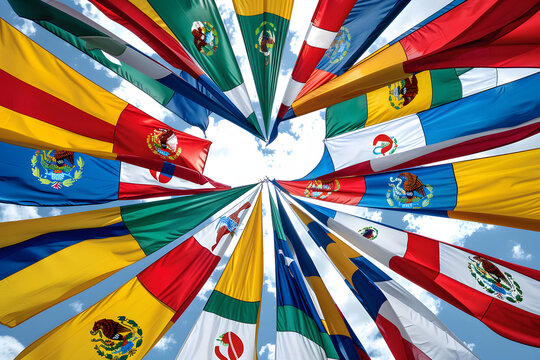 National Hispanic Heritage Month Flags Heart