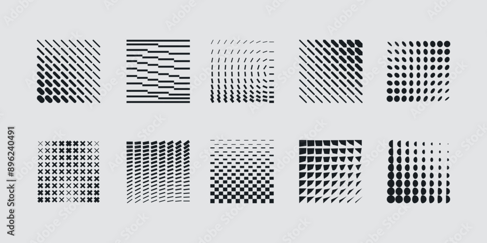 Poster vector abstract shapes collection made with minimalist geometric forms and graphics elements for pos