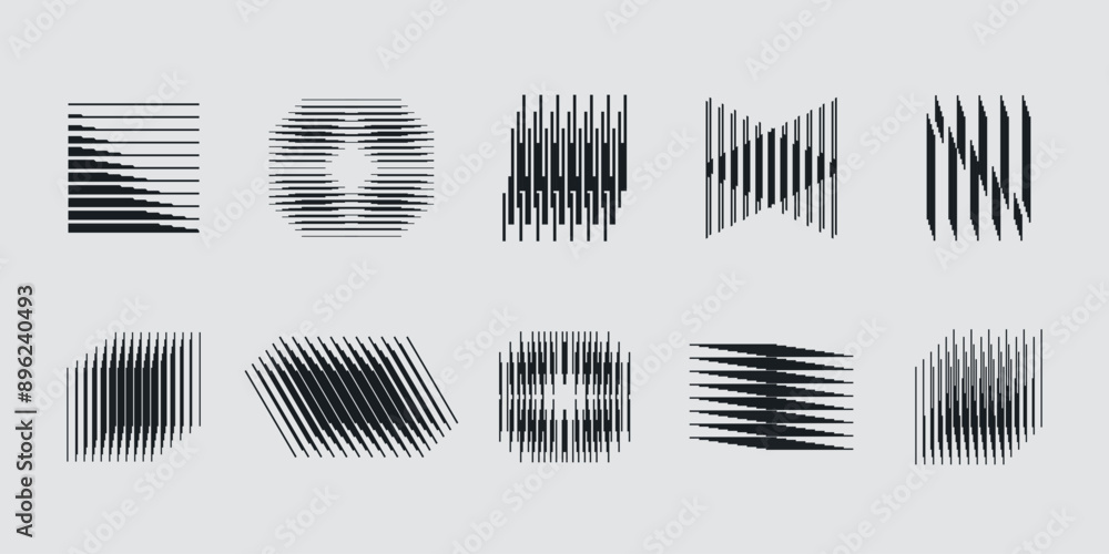 Poster vector abstract shapes collection made with minimalist geometric forms and graphics elements for pos