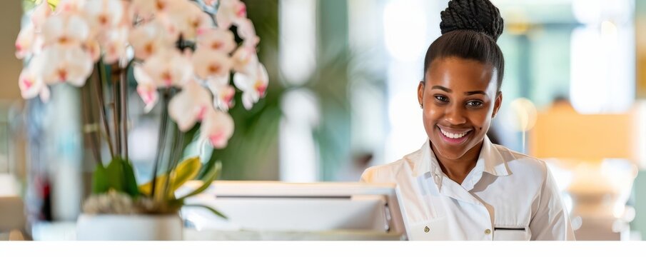 Concierge assisting guests with local attractions, hotel service, personalized recommendations