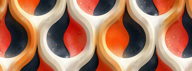 Illustration inspired by 1960s wallpaper_5.  Aspect ratio 65_24