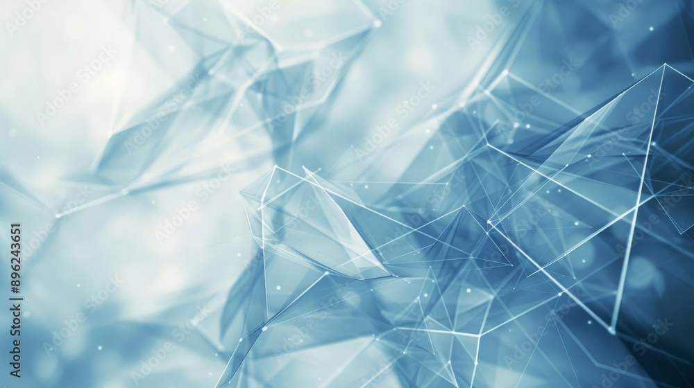 Poster abstract geometric shapes in light blue tones with a futuristic design. represents digital connectiv
