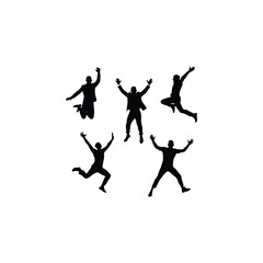 silhouettes of jumping people silhouette, vector, dance, people, illustration, woman, dancer, ballet, sport, jump, black, silhouettes, dancing, jumping, sports, fun, art, body, ballerina, fitness, boy