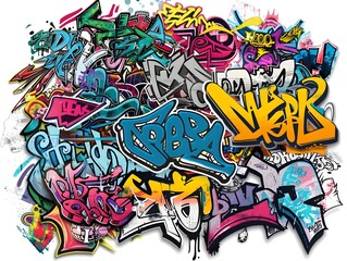Vibrant Streetwear Graffiti Art Design for Sticker and Apparel