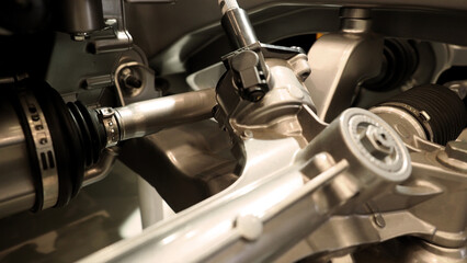 Car suspension. Technical images of structure of car spare parts. Such as Front or Rear suspension...