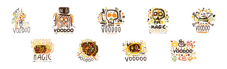 Voodoo Original Design Logo and Label Collection Vector Set