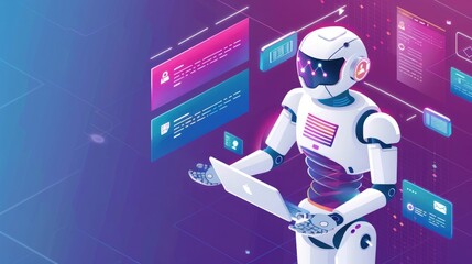 An AI-powered personal assistant seamlessly managing daily tasks and schedules for its user, enhancing productivity and organization.