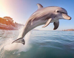 Akrobatischer Delfin im Sprung - Beeindruckende Aufnahme
