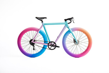 Fototapeta premium Colorful bicycle isolated on white background