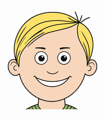 Obraz premium happy and nice head man with hairstyle, vector illustration