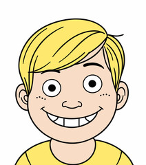 happy and nice head man with hairstyle, vector illustration