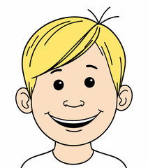 happy and nice head man with hairstyle, vector illustration