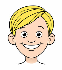 happy and nice head man with hairstyle, vector illustration