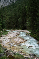 mountain river in Reintal in Bavaria