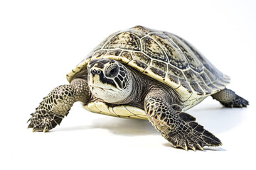 Fototapeta premium Sea Turtle on White Background