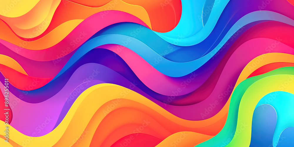 Poster abstract background with waves